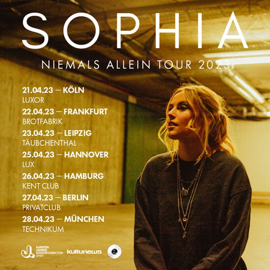 Sophia Niemals Allein Tour 2023 23.04.2023 Täubchenthal Leipzig